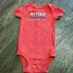 Fourth of July baby boy onesie